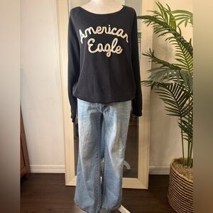 American Eagle Sweatshirt with White Lettering.